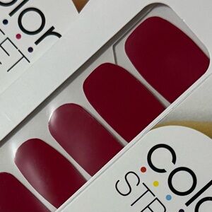 New Color Street “Beijing Beauty” Classic Solid Red Crème Finish Nail Strips